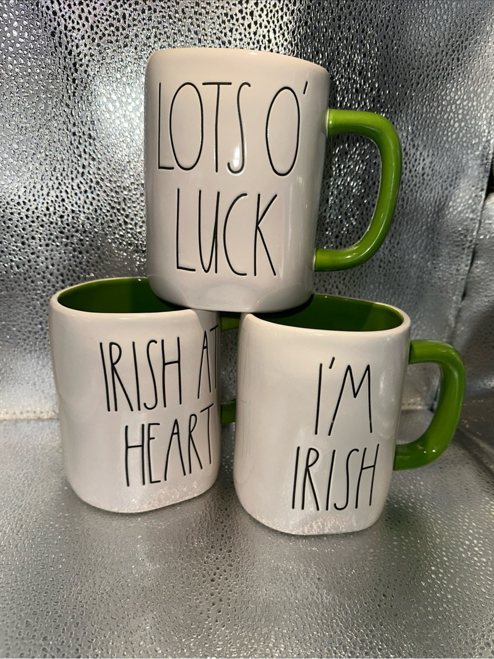 Rae Dunn Saint patricks day ceramic mug set of 3